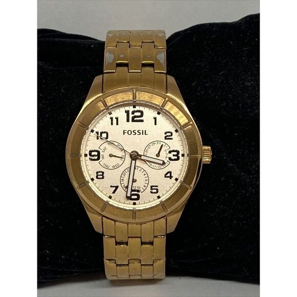 Fossil Classic BQ1411 Women's Rose Gold Stainless Steel Analog Dial Watch JK533 - Picture 1 of 12